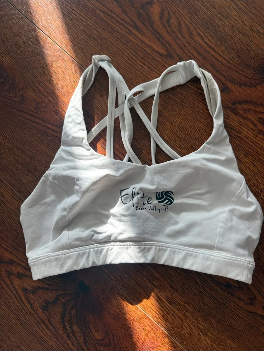 lululemon athletica white Strappy Back Sports Bra
